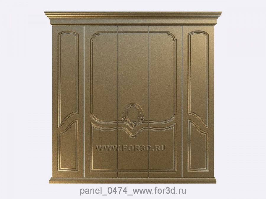 Panel 0474 3d stl for CNC