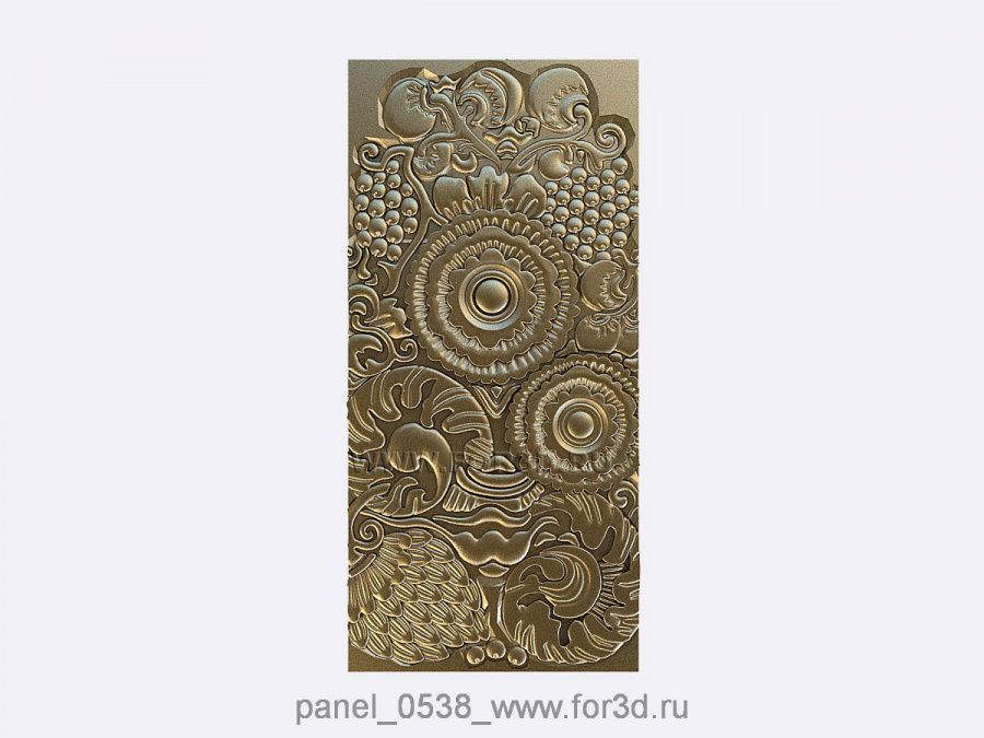 Panel 0538 3d stl for CNC