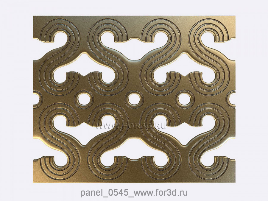 Panel 0545 3d stl for CNC