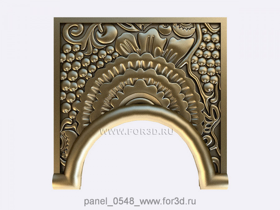 Panel 0548 3d stl for CNC