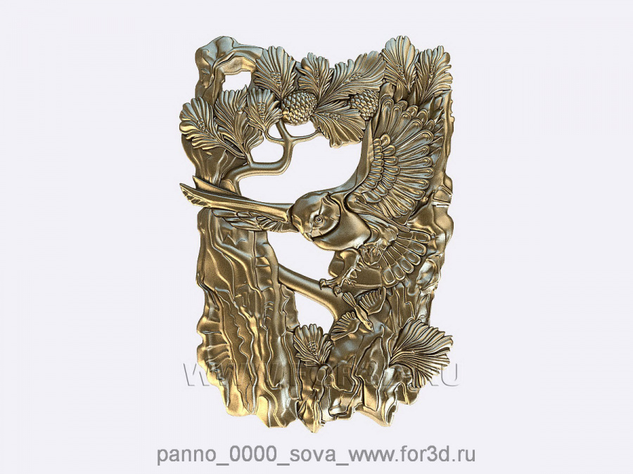 Panno 000 "Owl" | 3d stl model for CNC 3d stl for CNC