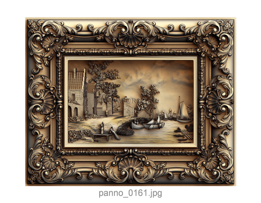 Panno 0161 Landscape 3d stl for CNC