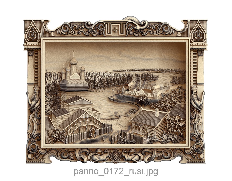 Panno 0172 "Russia" | 3d stl model for CNC 3d stl for CNC