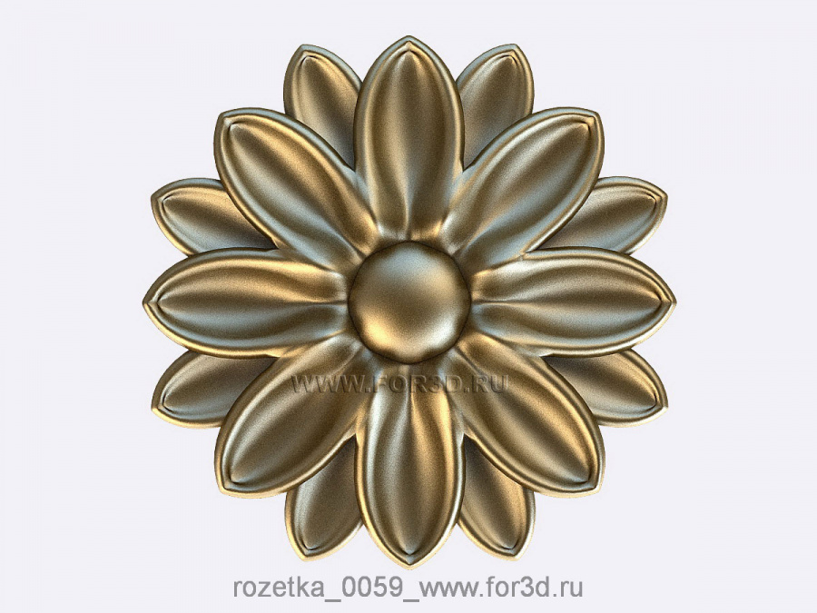 Rosette 0059 | 3d stl model for CNC 3d stl for CNC