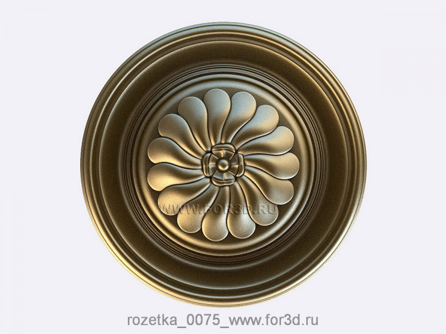 Rosette 0075 | 3d stl model for CNC 3d stl for CNC