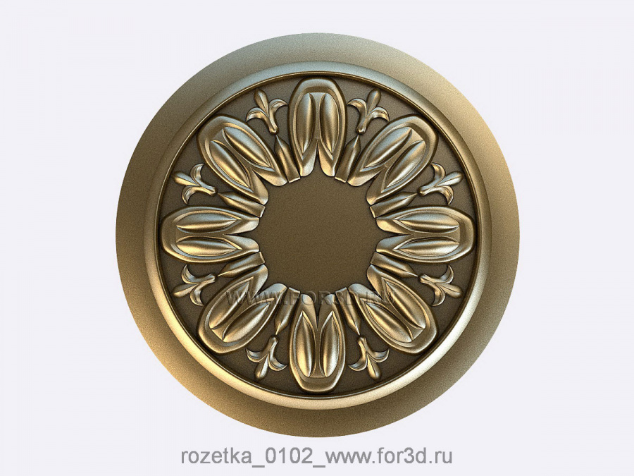 Rosette 0102 | 3d stl model for CNC 3d stl for CNC