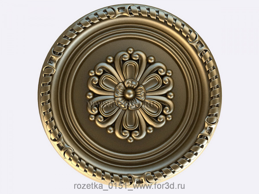 Rosette 0151 | 3d stl model for CNC 3d stl for CNC