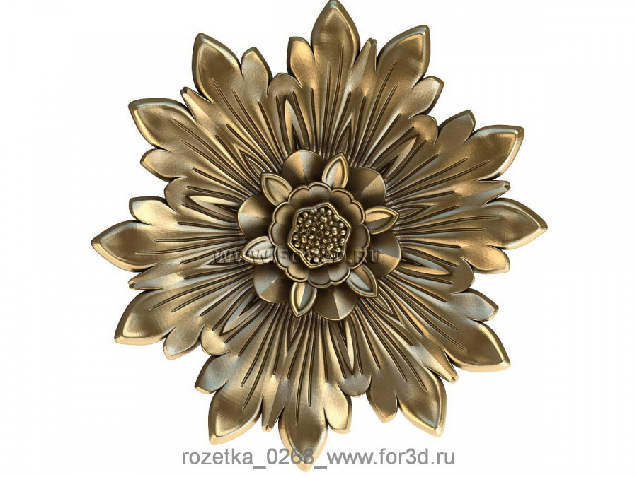 Rosette 0268 | 3d stl model for CNC 3d stl for CNC