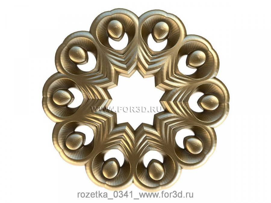 Rosette 0341 | 3d stl model for CNC 3d stl for CNC