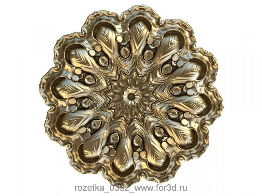 Rosette 0392 | 3d stl model for CNC 3d stl for CNC