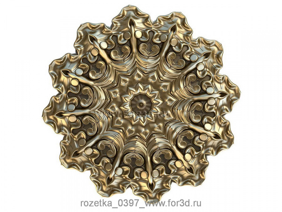 Rosette 0397 | 3d stl model for CNC 3d stl for CNC