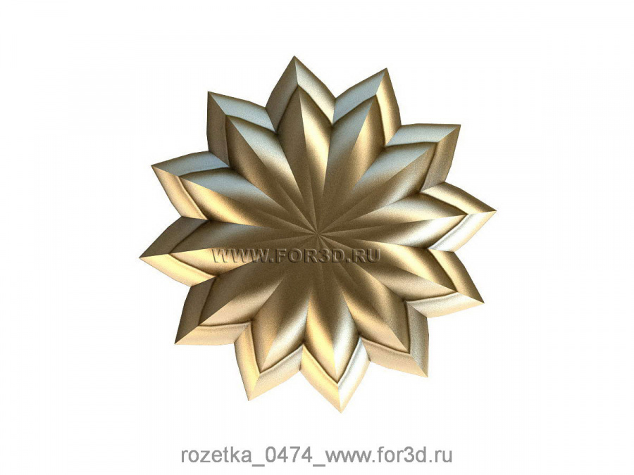 Rosette 0474 | 3d stl model for CNC 3d stl for CNC