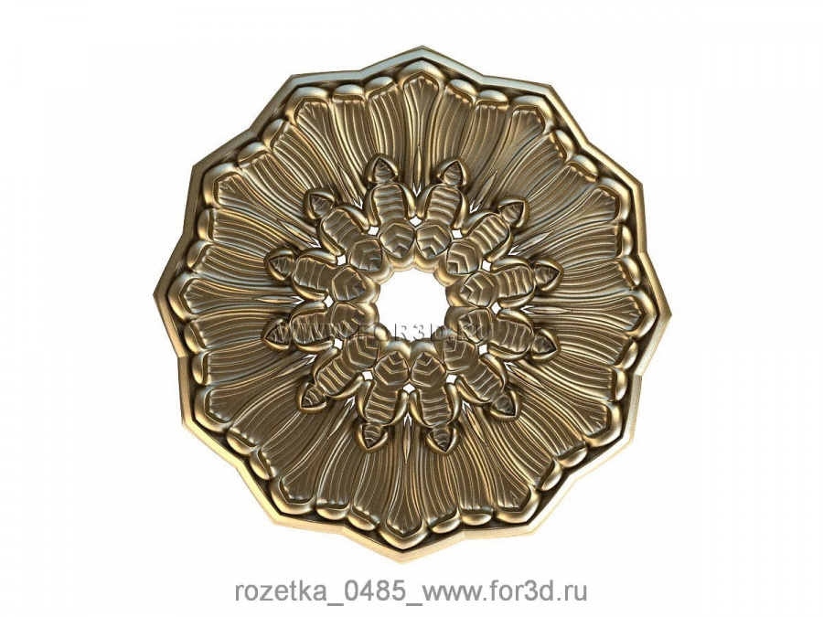 Rosette 0485 | 3d stl model for CNC 3d stl for CNC