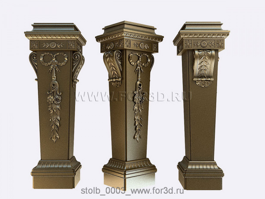 Column 0003 | 3d stl model for CNC 3d stl for CNC