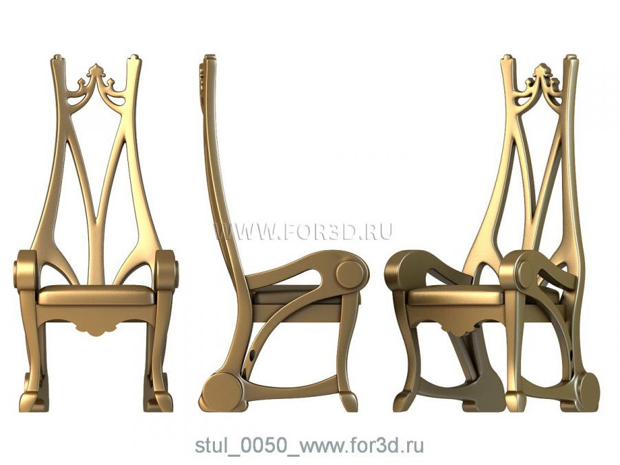 Chair 0050 3d stl for CNC