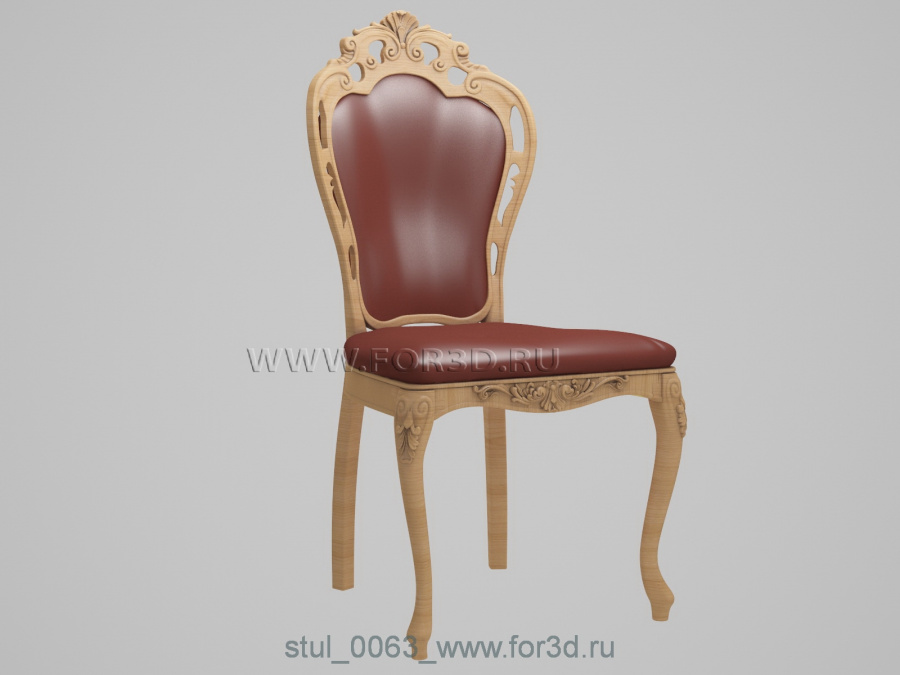 Chair 0063 3d stl for CNC