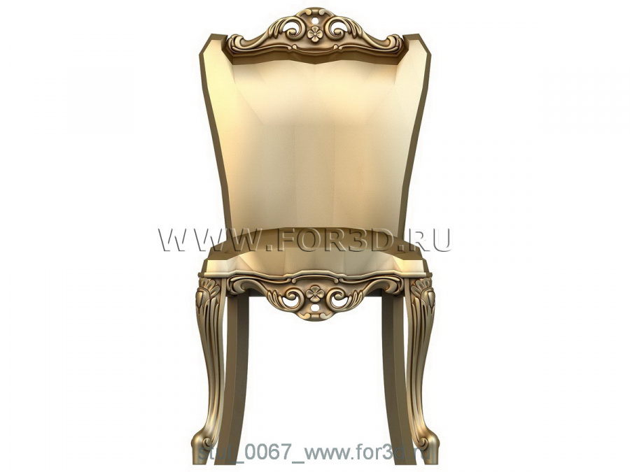 Chair 0067 3d stl for CNC