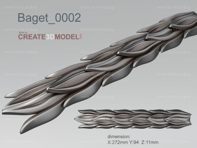 Baget 0002 | stl - 3d model for NC machine