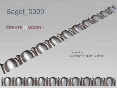 Baget 0009 | stl - 3d model for NC machine