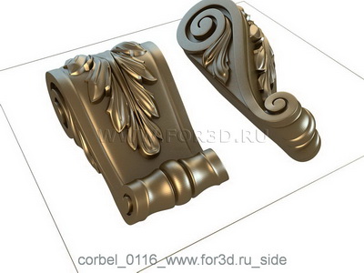 Corbel 0116 3d stl for CNC