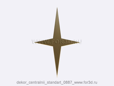 2d Декор центральный стандарт 0887 3d stl модель для ЧПУ