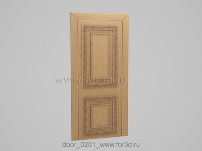 Дверь 0201 | stl - 3d model for CNC
