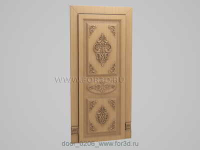 Дверь 0206 | stl - 3d model for CNC