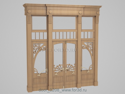 Дверь 0208 | stl - 3d model for CNC
