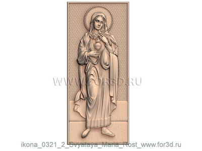 The icona 0321 St. Maria 3d stl for CNC