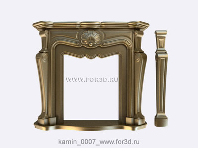 Fireplace 0007 | 3d stl model for CNC