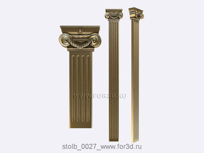Column 0027 | 3d stl model for CNC